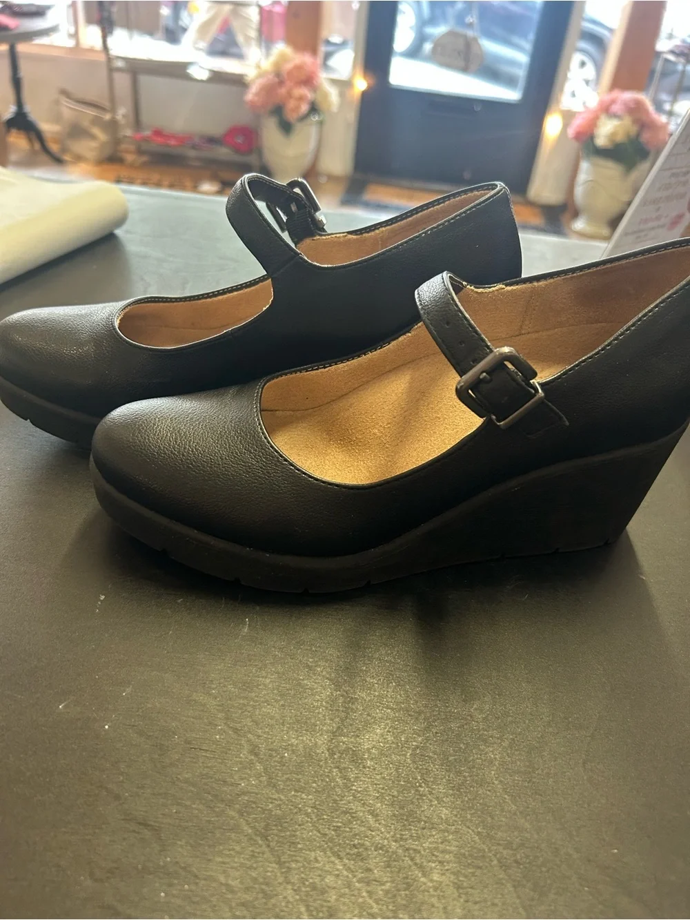SOUL Naturalizer Black Mary Jane Flats with Buckle Strap